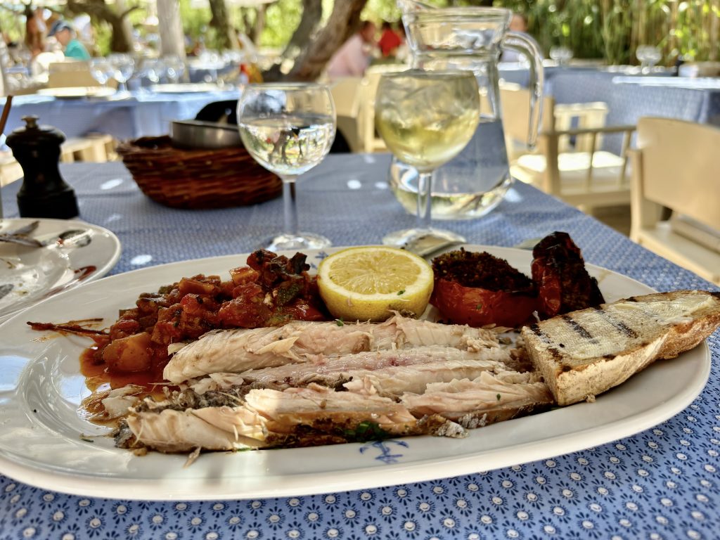 Fischfilet am Strand