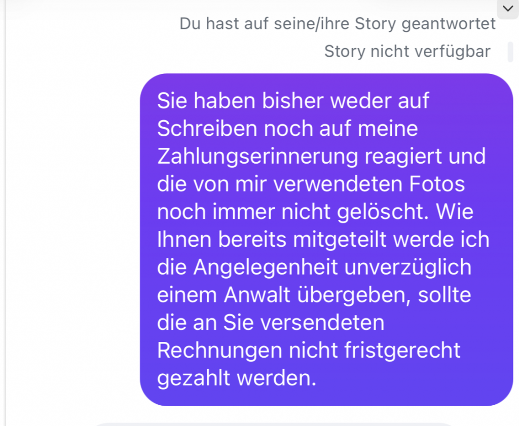 Eat the word Nachrichtenchat auf Instagram