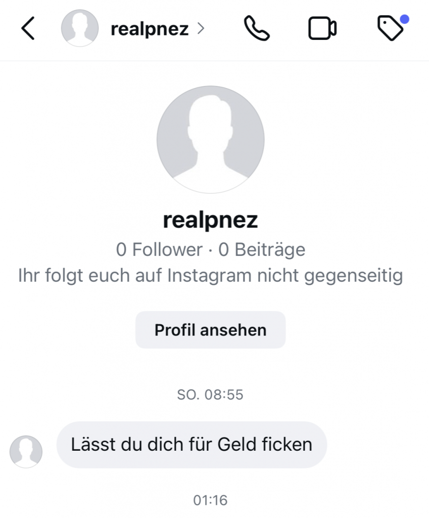 Fake-Profil auf Instagram