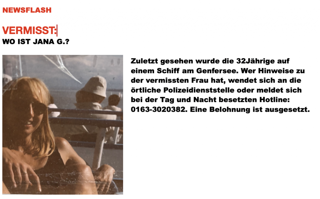 Vermisstenanzeige