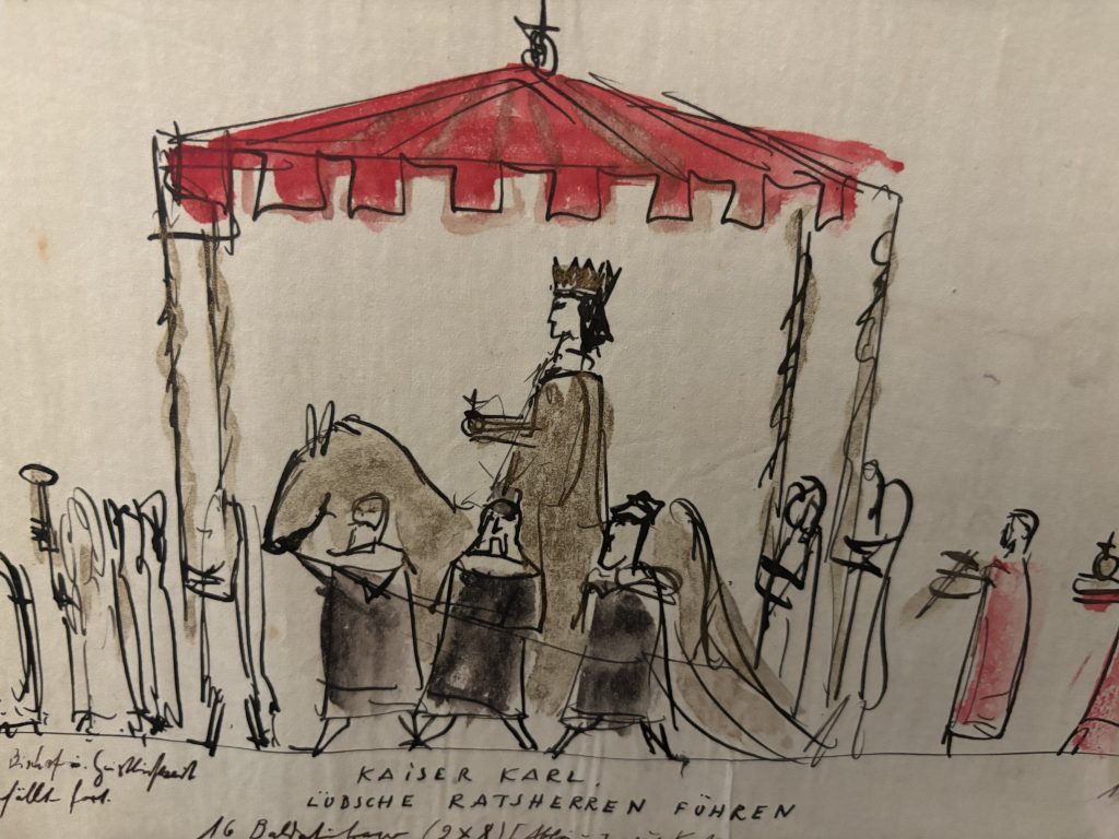 Grafikrolle von Alfred Mahlau im Lübecker Behnhaus Drägerhaus