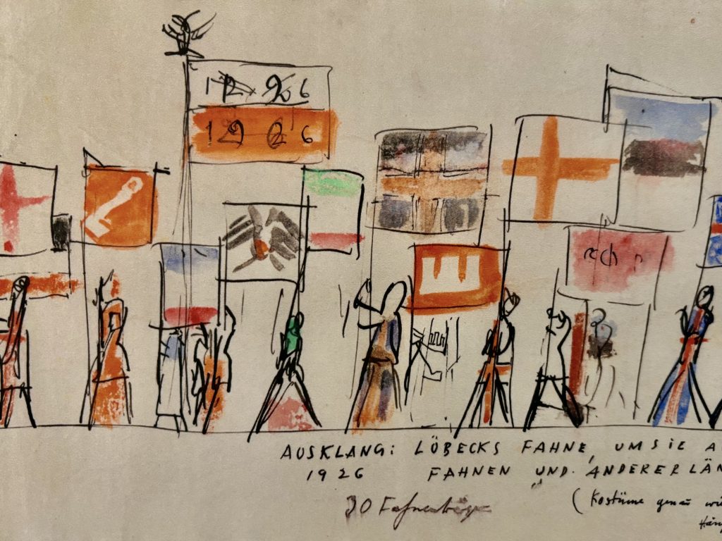 Grafikrolle von Alfred Mahlau im Lübecker Behnhaus Drägerhaus